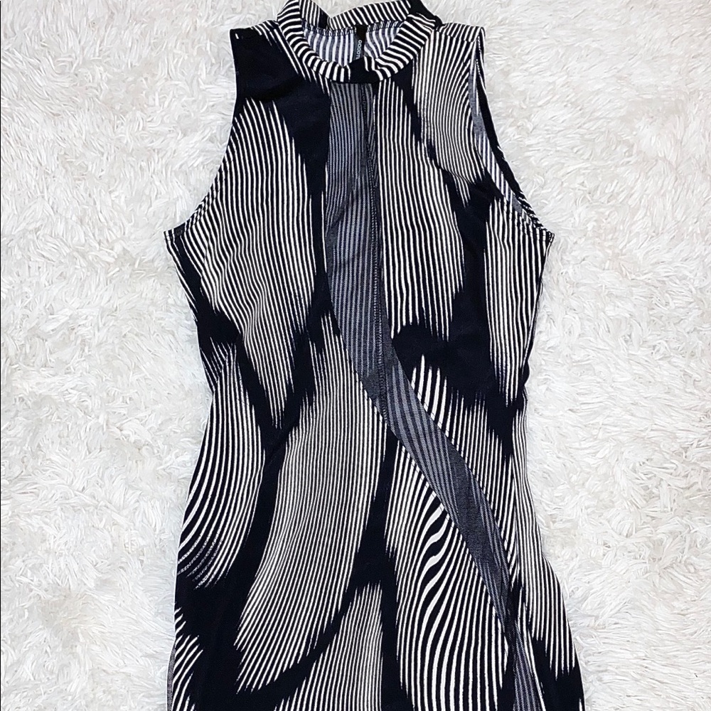 Black & White Bodycon Dress